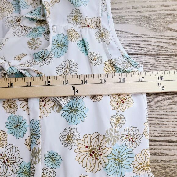 Paul & Joe Dress 2XS Green Yellow Floral Sleeveless Tiered A-Line V- Neck Maxi - Picture 11 of 13